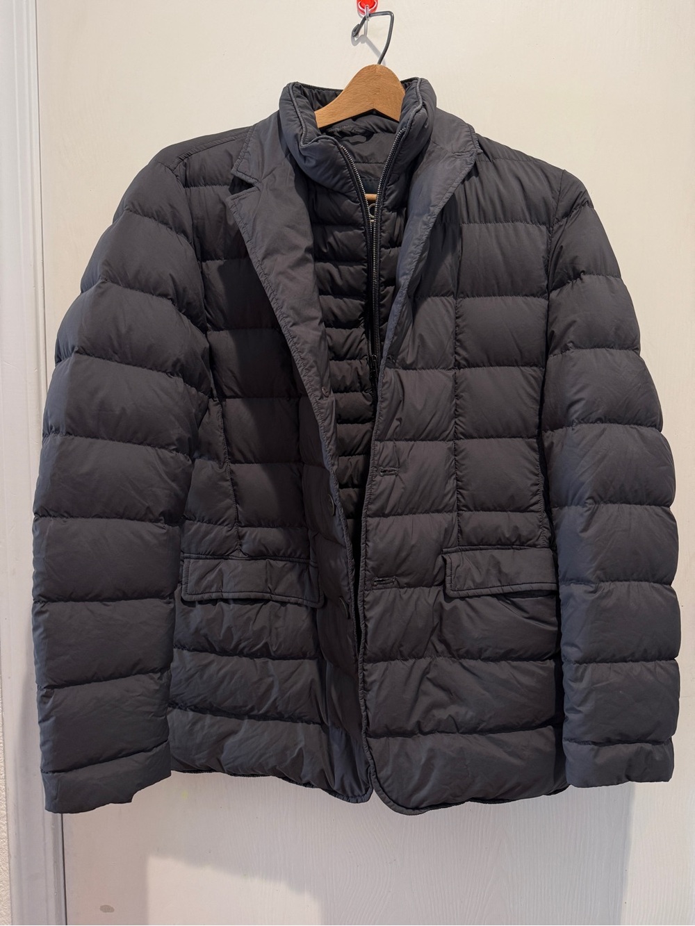 Herno men’s 2in1 Lightweight Down Blazer quilted jacket Dark Grey Size 50=L